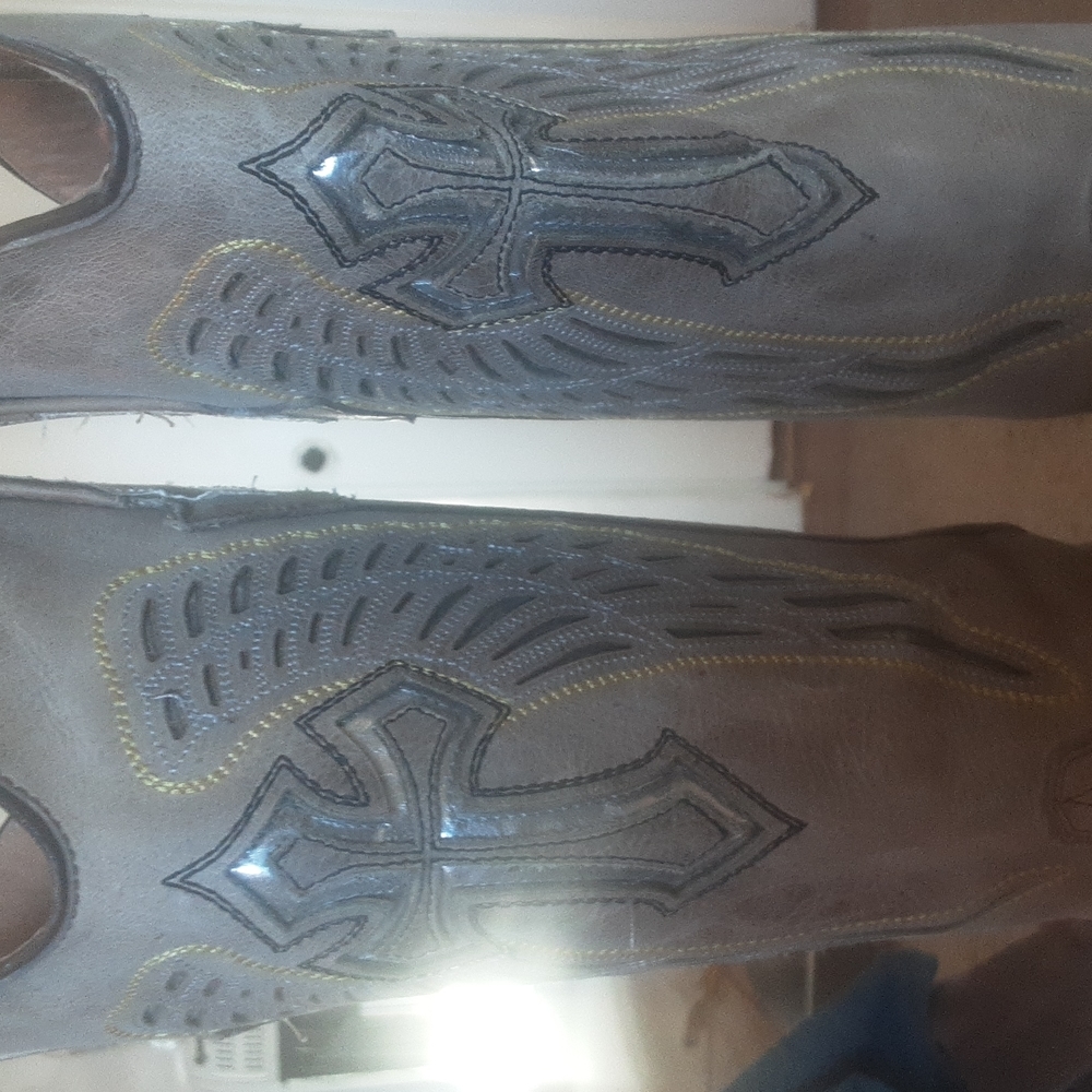 Gypsy Girl By Conkus Ornate Christian Winged Cross Western Boots Sz 7 - Picture 2 of 14